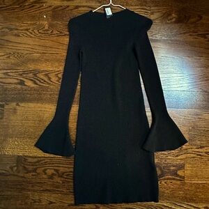 MAJE - NEW with tags black midi dress Size 1 ((XS/S) amazing cut flattering.
